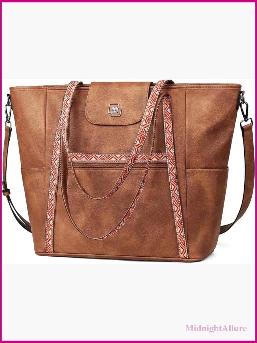 Large Laptop Tote Bag for Women Convertible Leather Backpack Shoulder Handbag